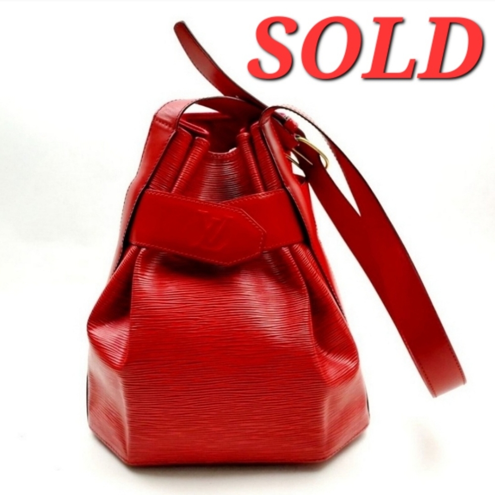 SOLD!!!  LOUIS VUITTON DEPAULE SAC RED VERNIS RARE EUC